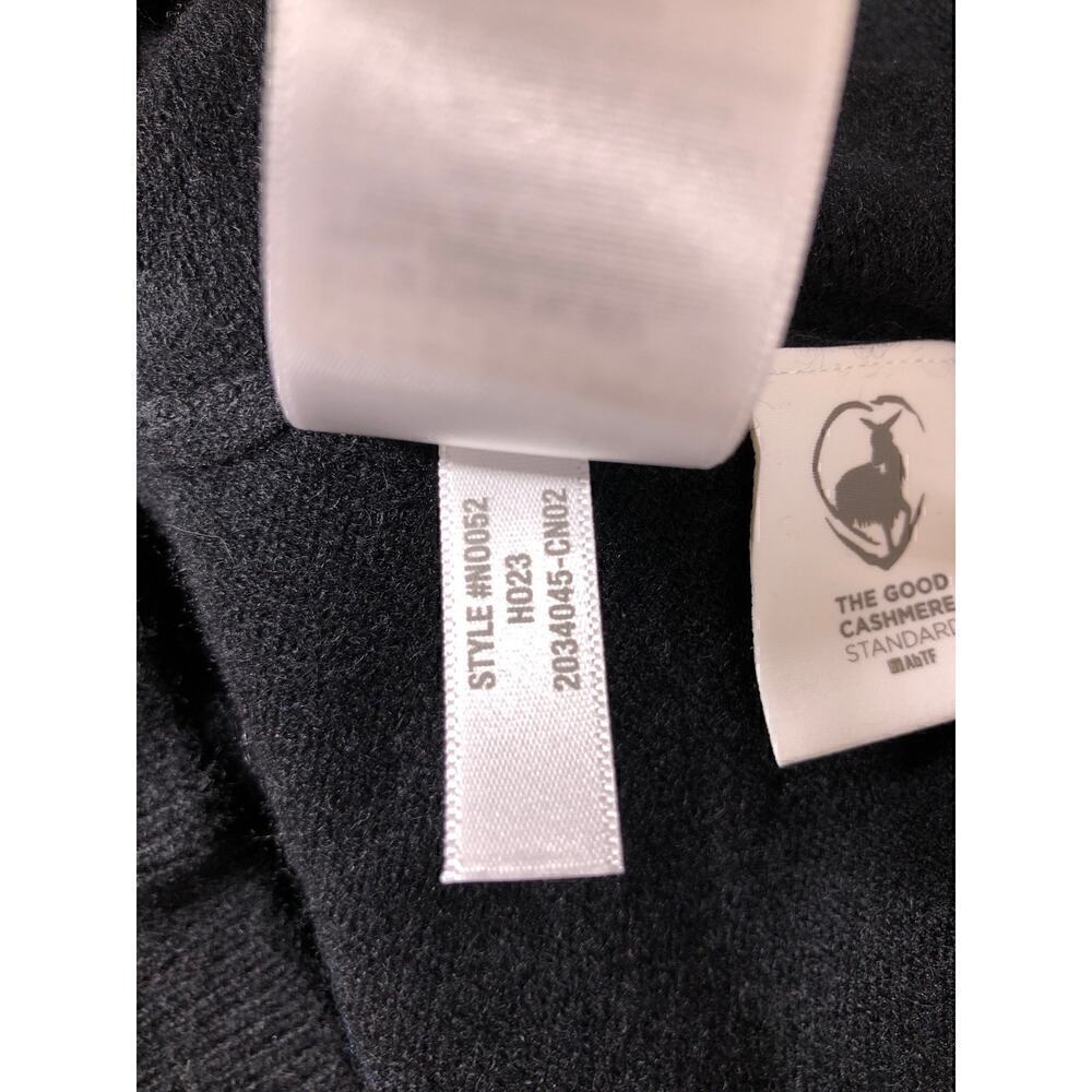 Madewell (Re)sponsible Sweater Cashmere V-Neck Pullover Crop True Black NWT XXS - Picture 8 of 9